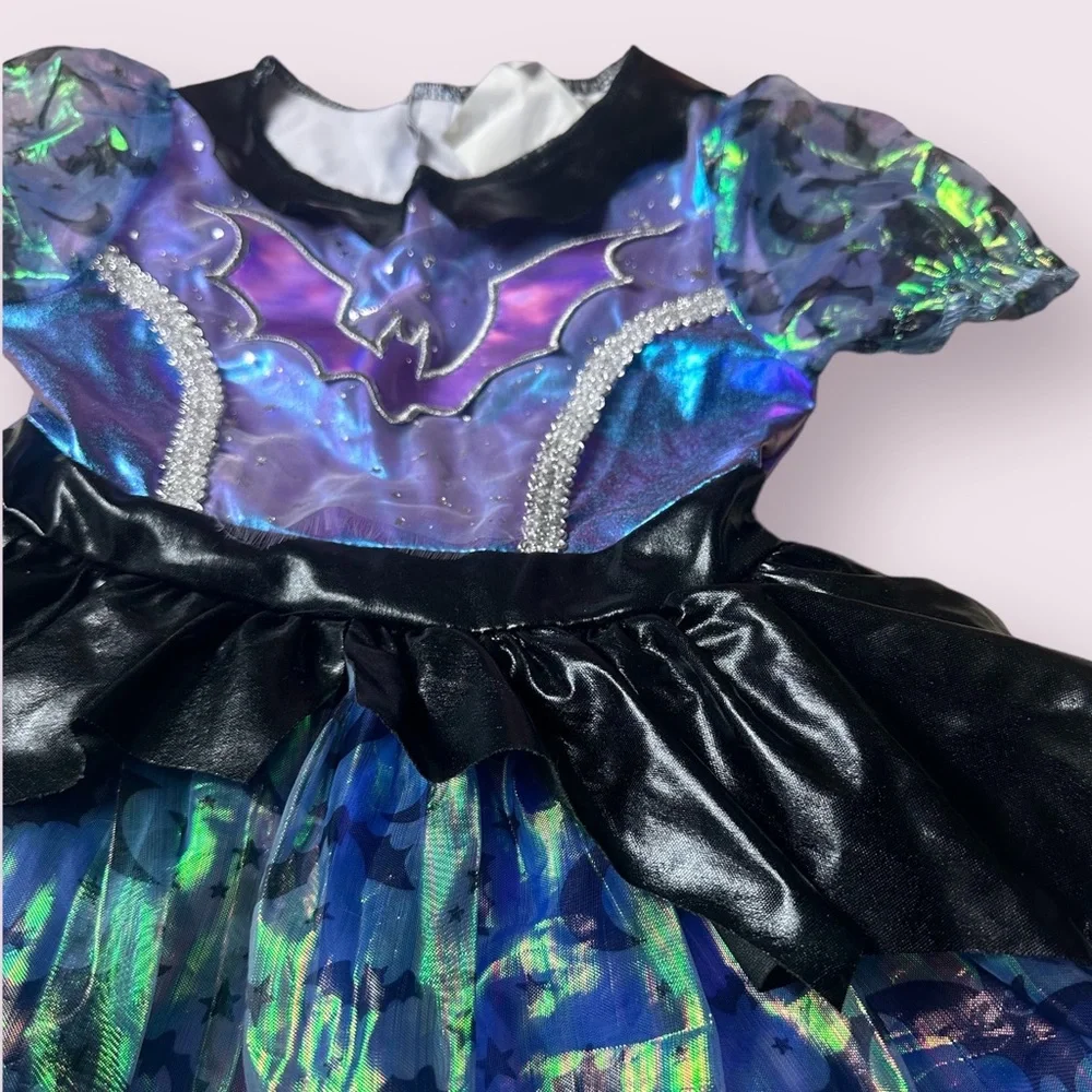 Little Girls Purple Blue Batgirl Tutu Costume Dress Up Outfit By Target Sz Small